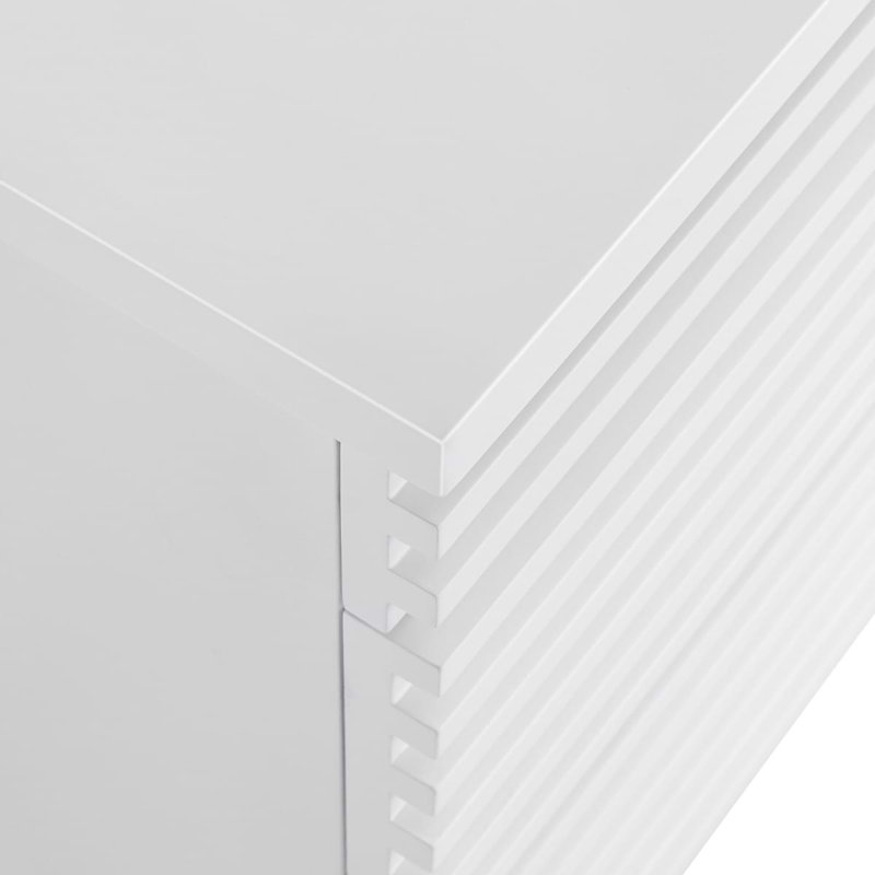 Gibson 48" Wall Mounted Single Bathroom Vanity with Top, White, 24"