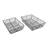 S/2 Rectangular Iron Trays,Black