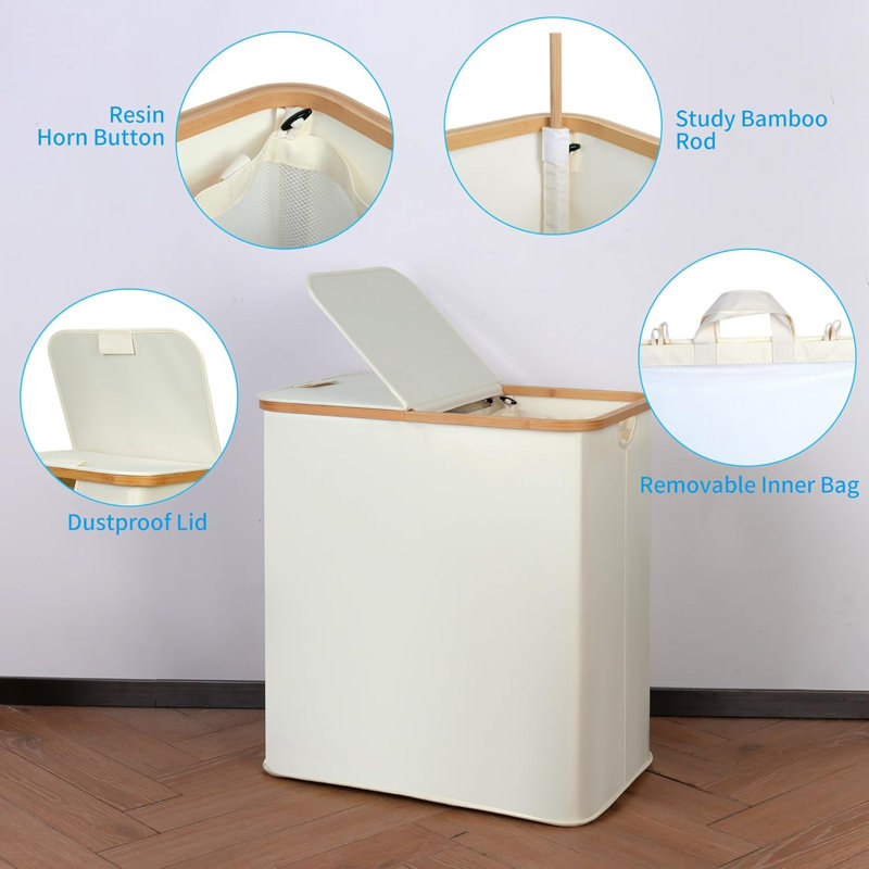 Bamboo Laundry Room Organizer