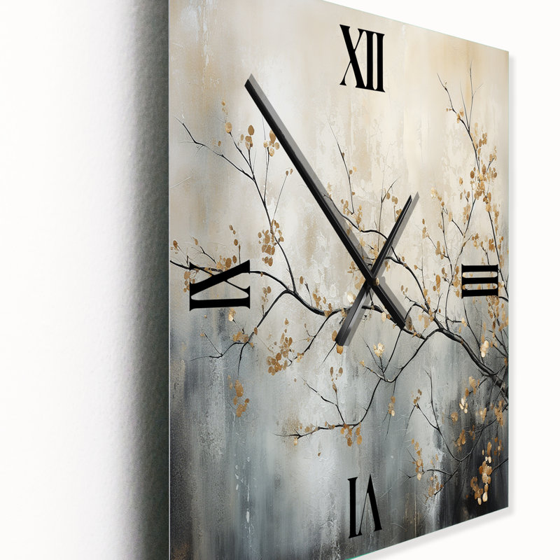 Jermell - Horloge murale florale, Moyen