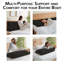 Ergonomic Triangular Headboard Wedge Backrest Pillow - Orthopedic Foam Filled – Neck Back Support - Bedroom, Reading, Daybed-194417852-194800564