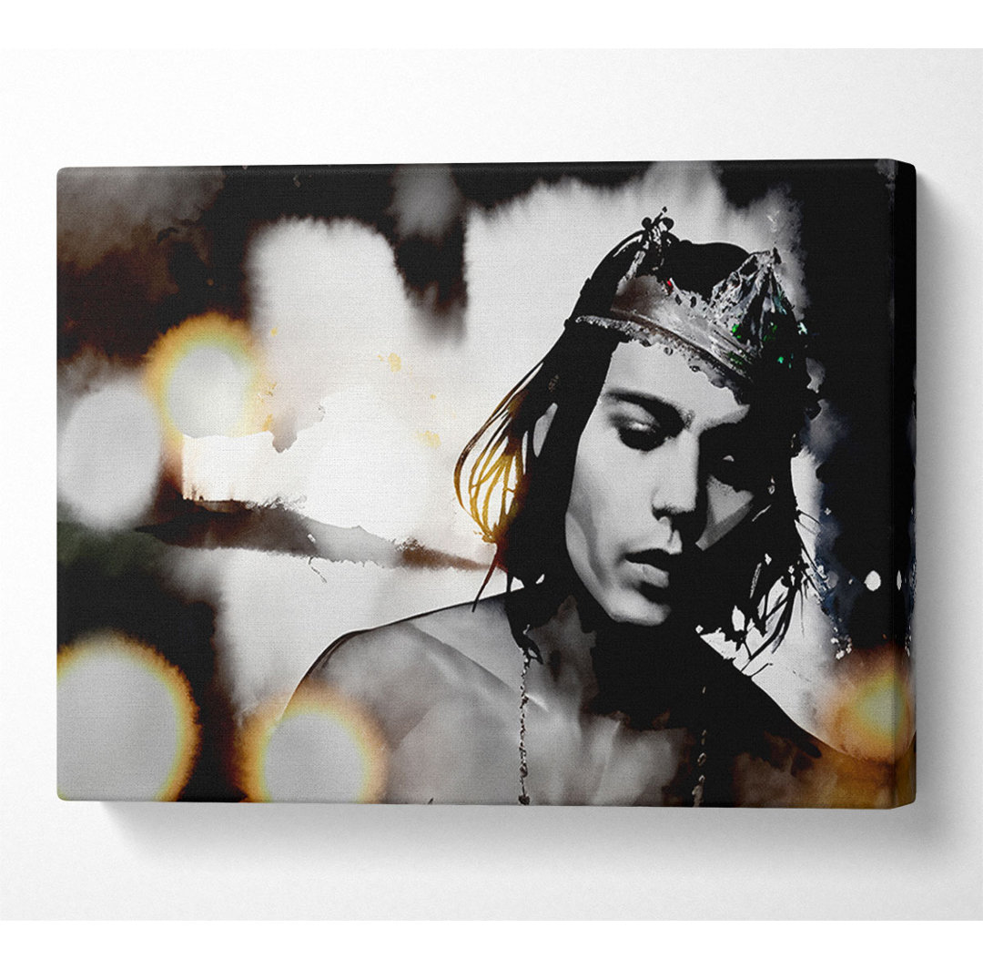 Johnny Depp Krone - Kunstdrucke auf Leinwand - Wrapped Canvas