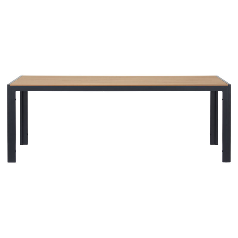 Krew 6 - Person Patio Dining Set with Rectangular Table, Teak Beech