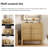 Modern Wood Accent Cabinet Set Of 2 With Drawers, 63" Credenza Storage Cabinet With Curved Profile Design For Living Room, Kitchen, Dining Room, Hallway-822120198