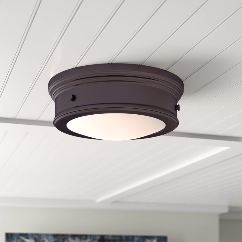 Cummingham Glass Flush Mount, Oil Rubbed Bronze