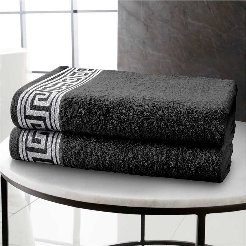Egyptian Cotton Bathroom Towels, Super Soft, Quick Dry & Ultra Absorbent Hand Towel, Bath Towel & Sheets in Greek Design