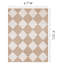 Tapis à carreaux crème et beige Shivaun-1554817043