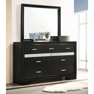 Commode à 7 tiroirs avec miroir Annie