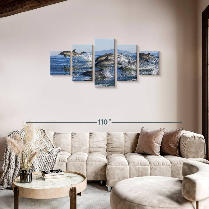 Dolphin Pod, 34" H x 74" W