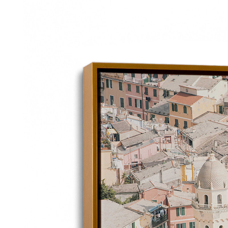 Impression sur toile Riviera Radiance, H 20,75 po x l 30,75 po x P 1,75 po, Cadre doré poli