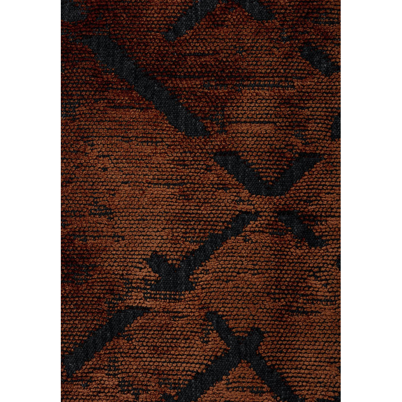 Rapture Abstract Area Rug in Orange, Square 9'