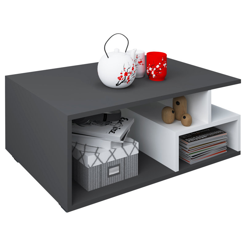 Razny Coffee Table with Storage, Grey/Brown/Blue