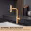 Robinet de lavabo de bar monotrou Nickel Gold avec douchette extractible
