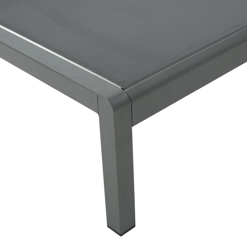 Ensemble de 2 chaises longues d'extérieur en filet au design moderne