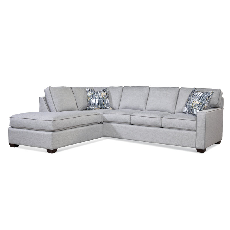 Gramercy Park Two-Piece Bumper Sectional With Sleeper, Elite Ivory; 0321-91, Havana, Left Hand Facing
