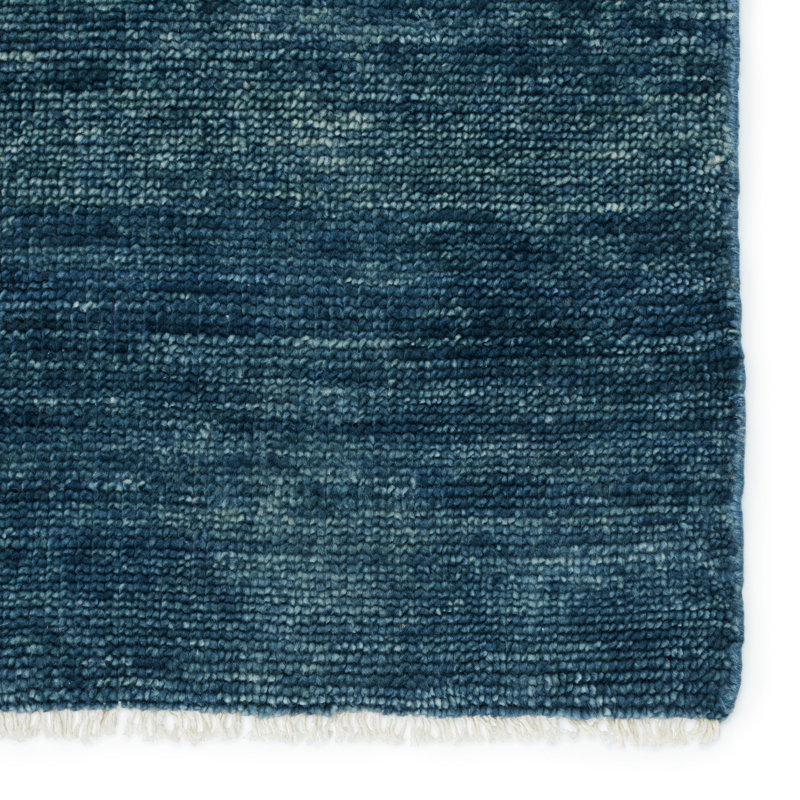 Jaipur Living Origin SAG11 Handknotted Solid Dark Blue Area Rug (12'x15'), Rectangle 6' x 9'