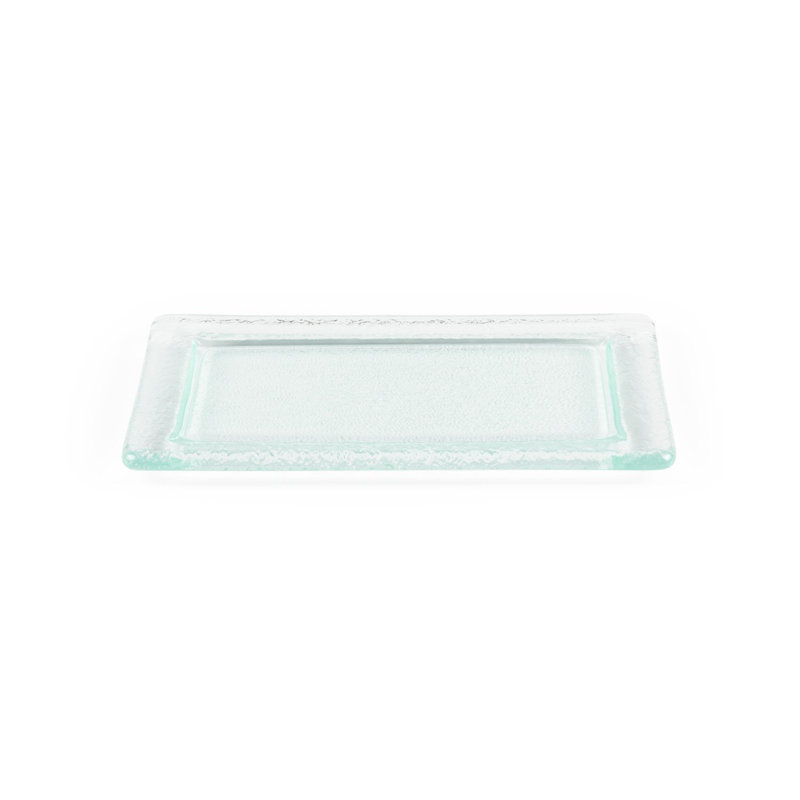 Glass Dinnerware 13" x 8" x h:0.5" Rectangular Clear Glass Platter