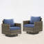 Ensemble de 2 chaises d'extérieur pivotantes en osier et rotin Ingvald-1467345842-1468147013