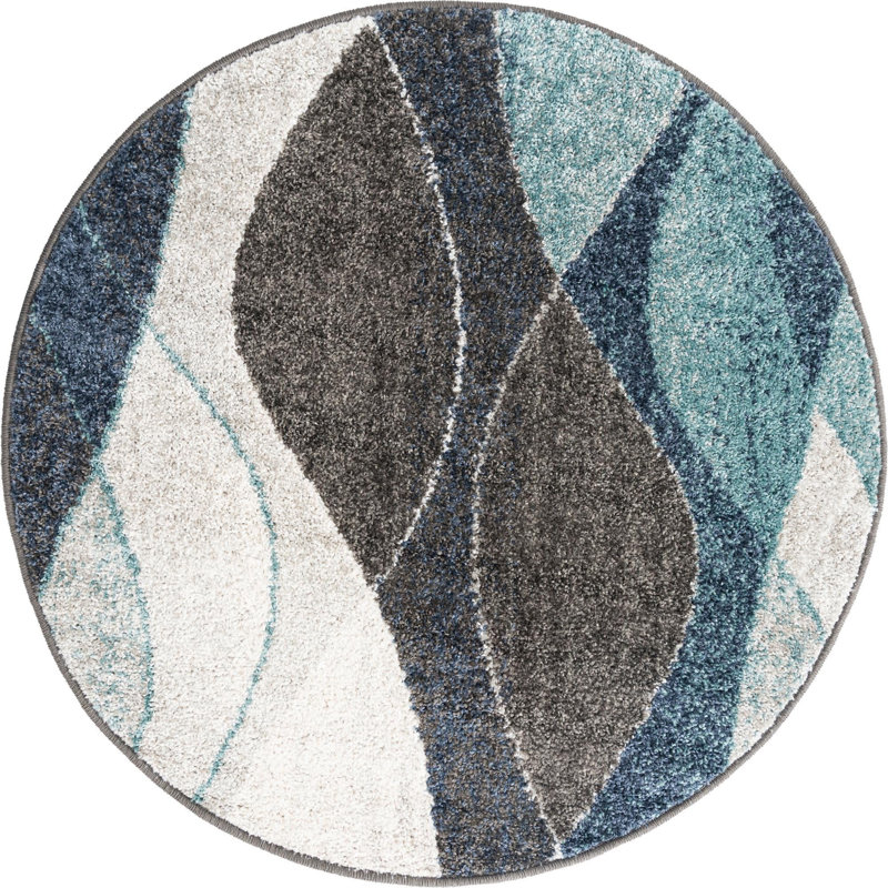 Harelda Geometric Indoor Rug, Round 3'3"