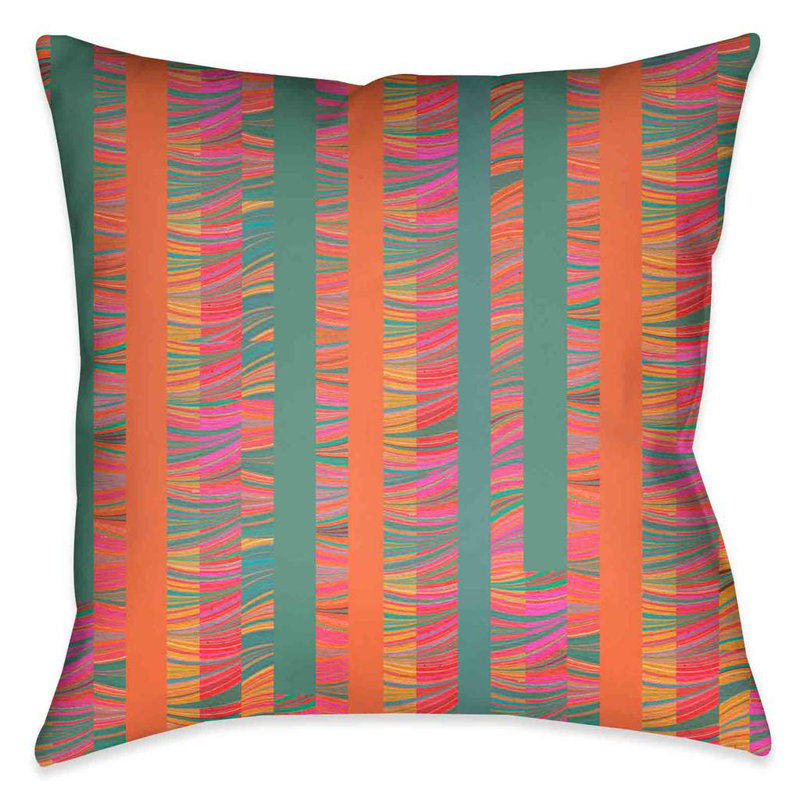 Marble Striped Throw Pillow, Indoor/Outdoor