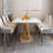 Morden White Retangular Dining Table with Stainless steel X-Shaped Base, Glossy White Kitchen Table for 4-6-90753975-118372387