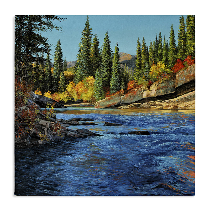 "Morning Rush River", art mural par Andrew Kiss, H 30 po x l 30 po