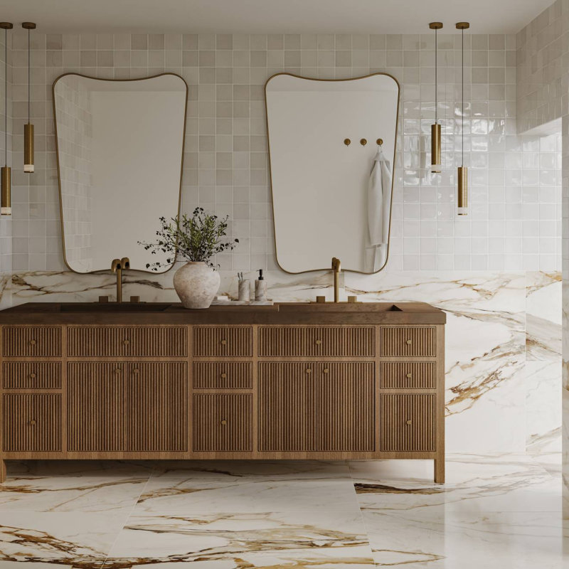 Marin 4" X 4" Ceramic Wall Tile, Cream
