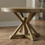 Table de salle à manger rétro extensible avec rallonge papillon - base en bois massif, convertible ovale / ronde pour 6 personnes-616954080-616954086