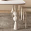 French Cream Solid Wood & Rock Table-125151075-125151077