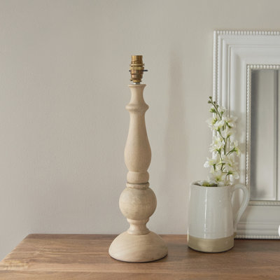 Hidcote Table light Base finished in Natural wood