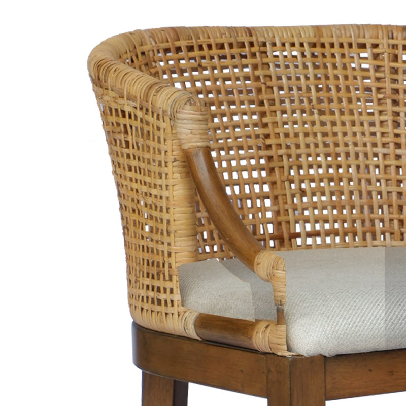 Tabouret de comptoir en étain et bois naturel Lily Lily, Naturel