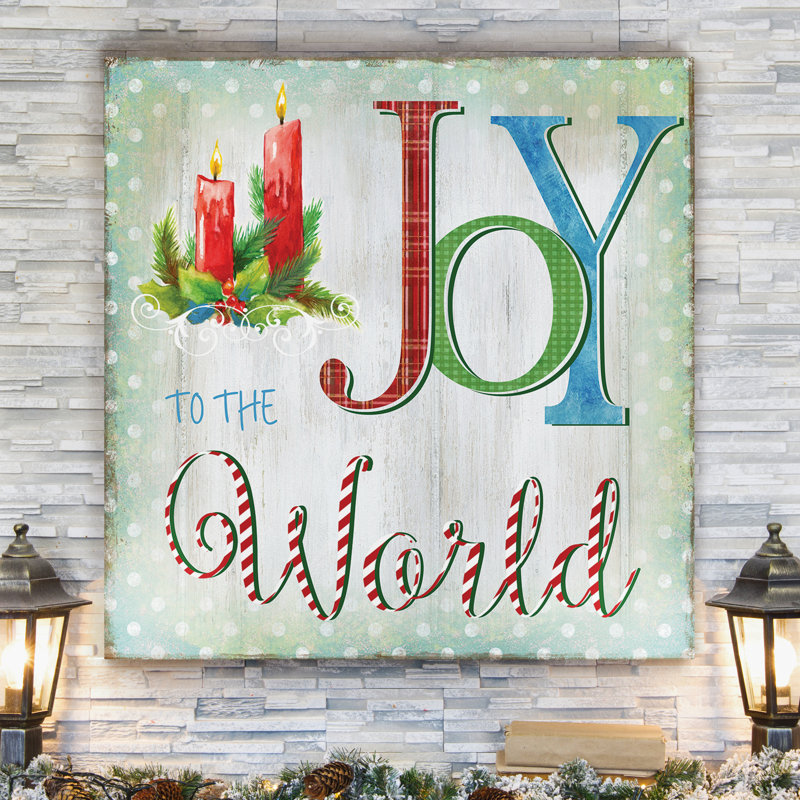 « bougie joy », reproduction d’art textuel sur toile, H 16 po x l 16 po x P 1,5 po, Toile tendue