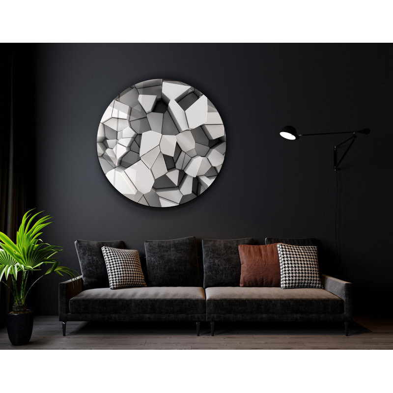 Superbe peinture murale en verre trempé 23,6 po x 23,6 po | 100% verre trempé d'une épaisseur de 0,16 pouce, imprimé UV pour des couleurs éclatantes | Parfait pour la décoration intérieure, le salon et les espaces de bureau, design durable et élégant