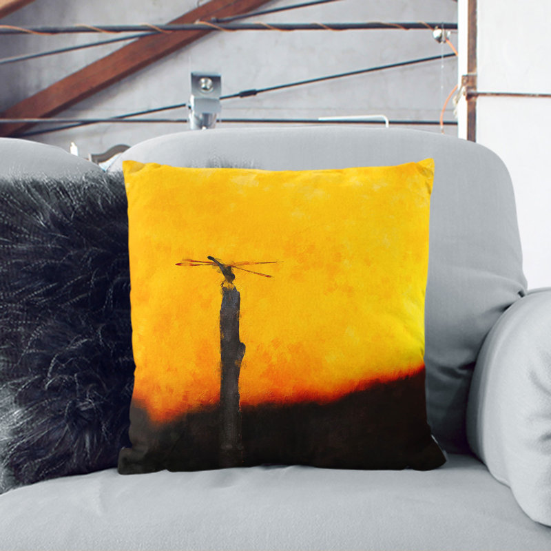 Dragonfly Vol.2 Scatter Cushion, Black, 55cm H x 55cm W x 20cm D