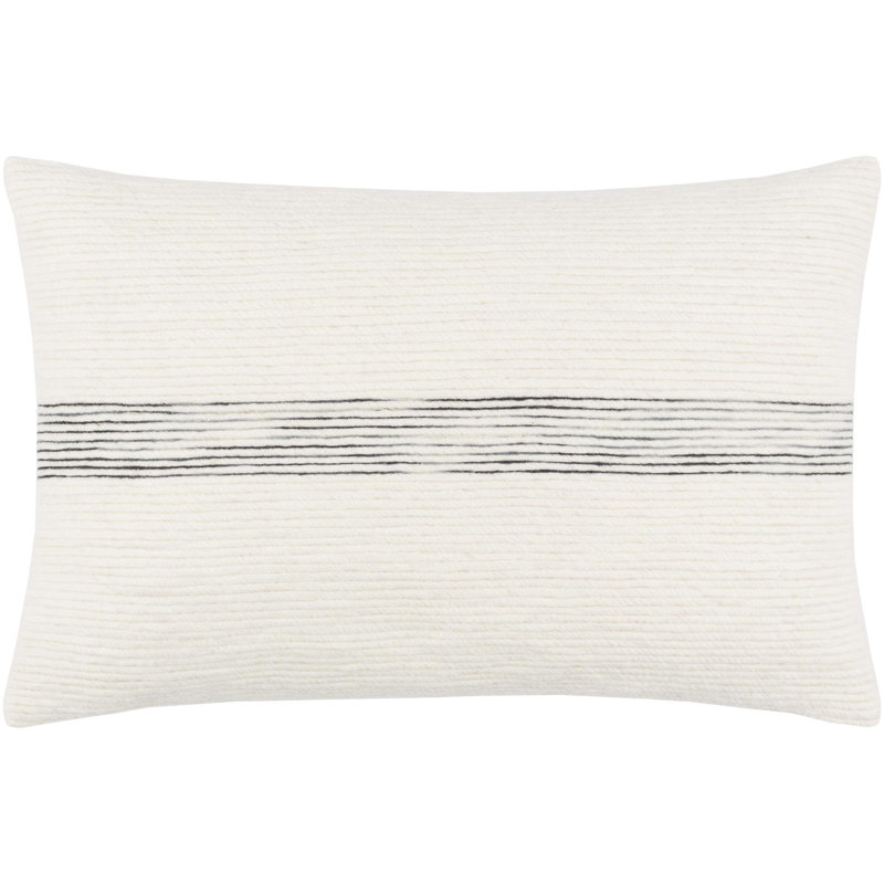 Coussin carré 100% laine Cason, Housse de coussin seulement - sans coussin, 14" x 22"