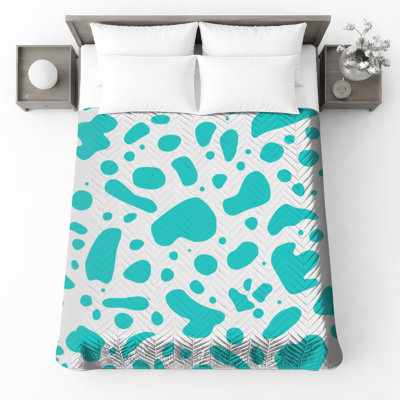 Couvre-lit matelassé Abstract Blue Blobs toutes tailles