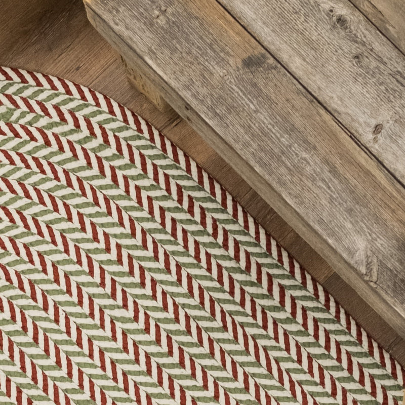 Paulyn Chevron Indoor Rug, Oval 2'10" x 4'10"