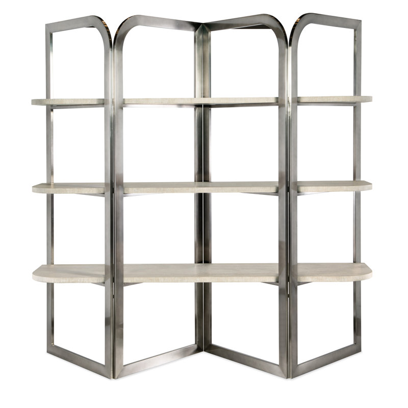 Modern Mood 78" Brown/Gray Oak and Metal Etagere