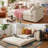 Boneless Convertible Folding Sofa Bed, Sponge Floor Couch with Pillows for Small Space Living Room Bedroom, No-Assembly Required-862164361-862164355