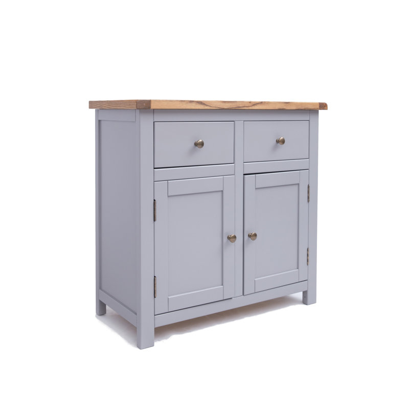 Napolitano 84cm Sideboard, Light Grey/Bronze