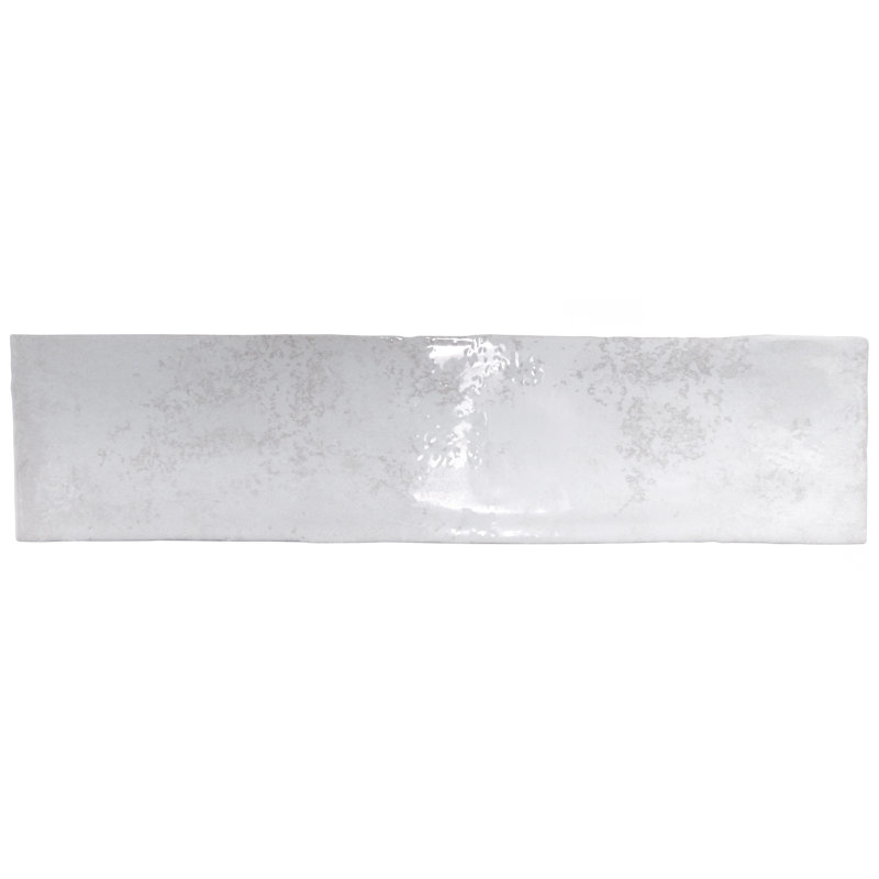 Biarritz 3" x 11.88" Straight Edge Ceramic Brick Look Subway Wall Tile, White