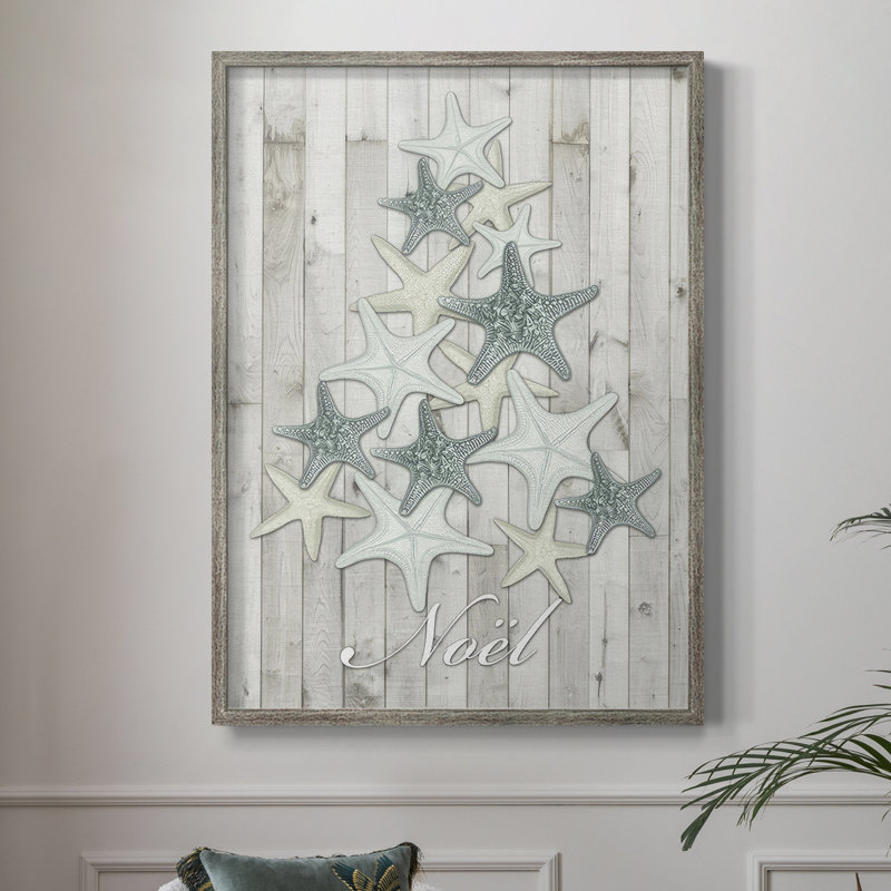 Coastal Christmas IV, reproduction encadrée - bois massif, H 30 po x l 24 po