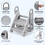 Tabouret réglable pour enfants de 7,3 po de largeur, panneau rotatif à 270 °, structure antidérapante triangulaire, tour debout en PEHD certifié PCC, assemblage sans outil pour un usage domestique, gris