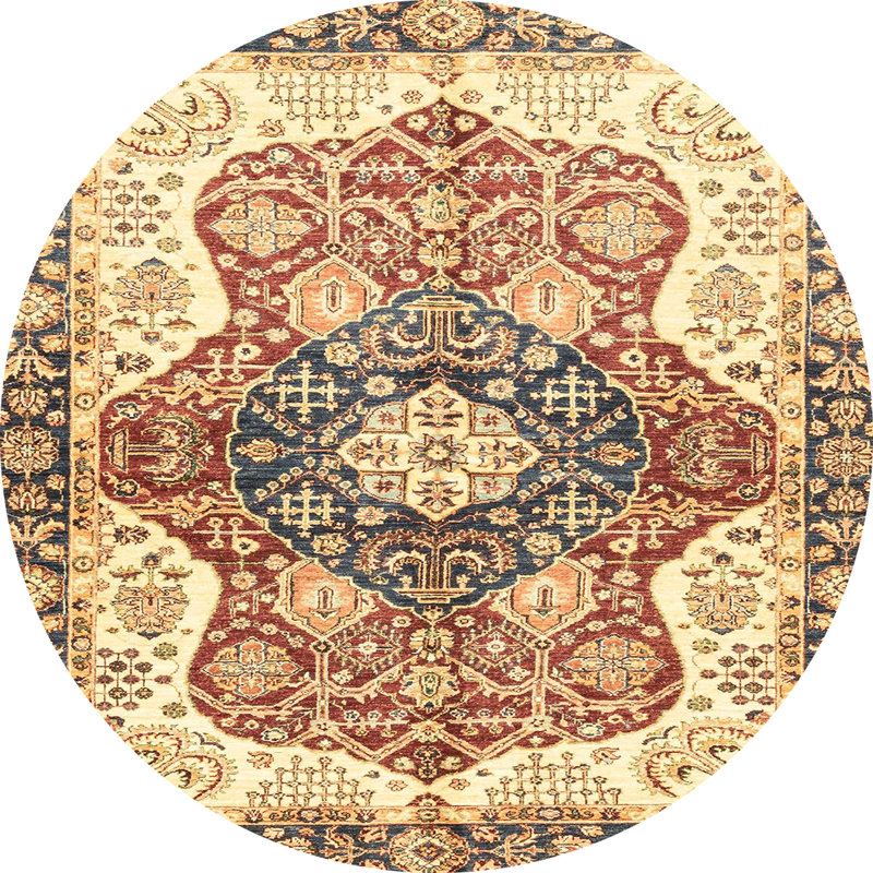 Abstract Indoor Rug, Round 4'