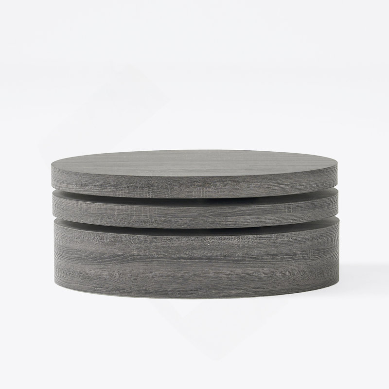 MODERNESQUE ROTATING COFFEE TABLE-Matte Black