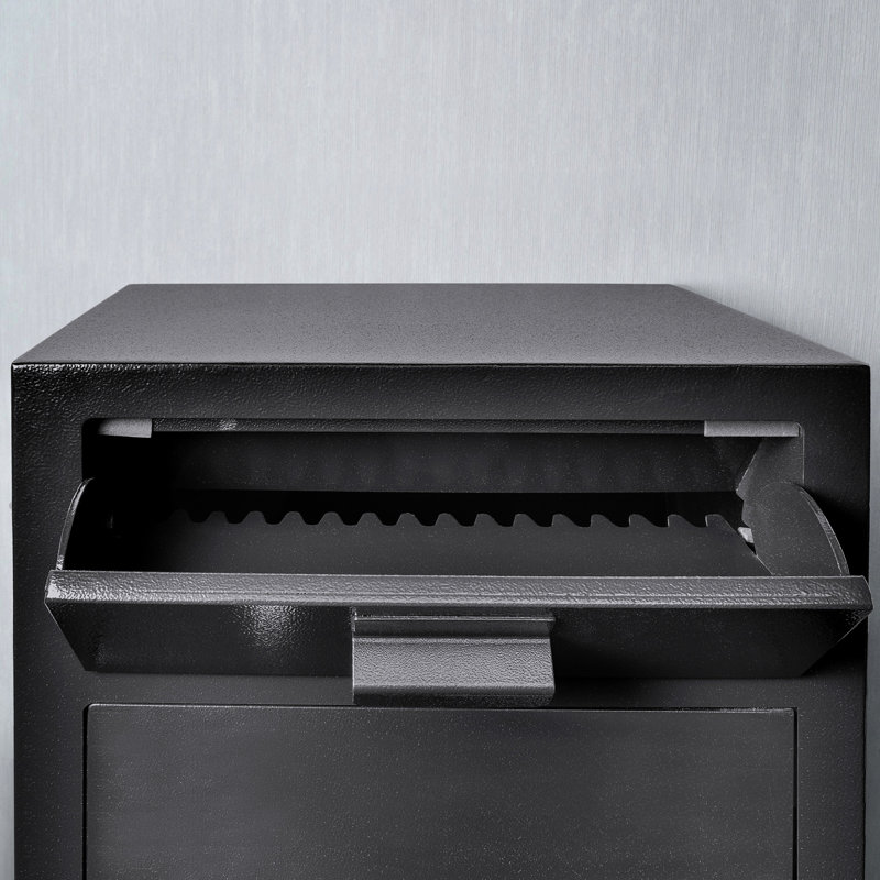 Coffre-fort à clavier 72 pi³ avec dispositif de pêche, deux codes à broches, construction solide, noir, 13,97 po P x P 16,28 H, codes de poids et barrière de 41,51 lb, acier massif,