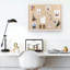 Tableau d'affichage mural avec babillards suspendus en bois de lin-207933087