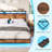 Tryston Floating Bed Frame With Led Lights, Industrial Platform Bed With Charging Station-1129837304-1129921070
