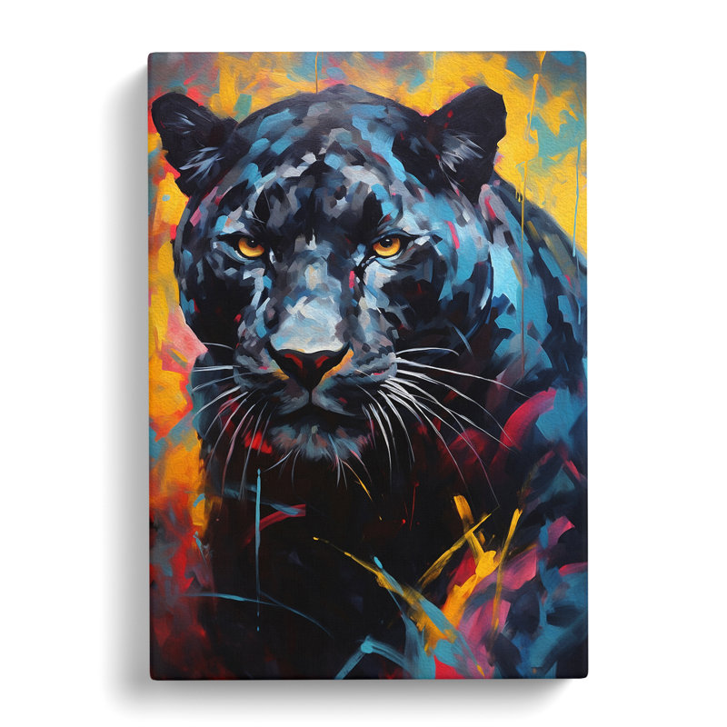 Panther Expressionism Art - Wrapped Canvas, 76cm H x 50cm W x 3cm D