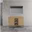 Armoire de salle de bain autoportante 48 po, 2 portes à fermeture douce et 3 tablettes de rangement ouvertes, emballage KD (meuble-lavabo seulement, sans lavabo)